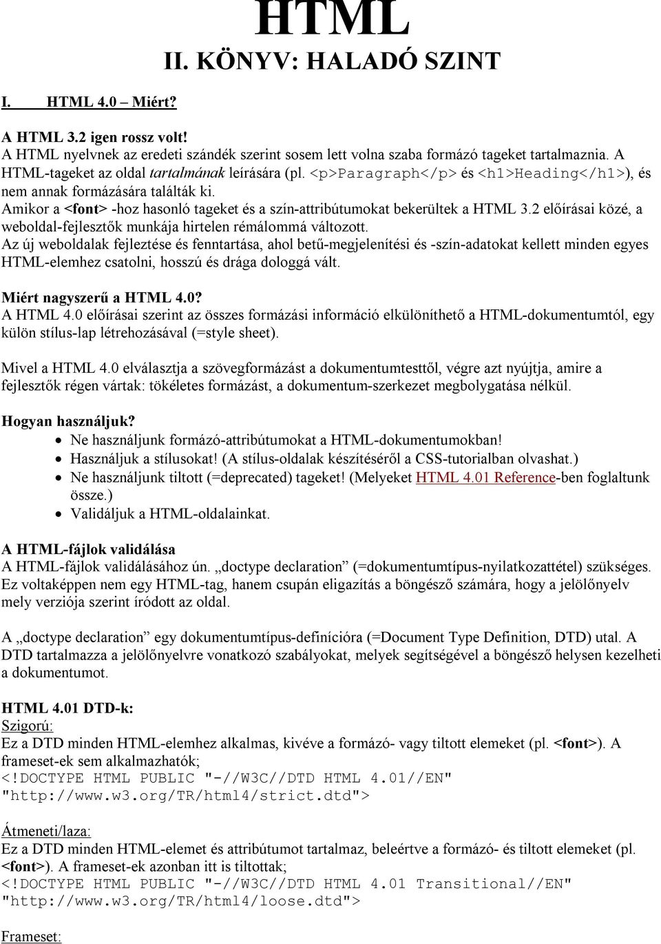 HTML II. KÖNYV: HALADÓ SZINT - PDF Ingyenes letöltés