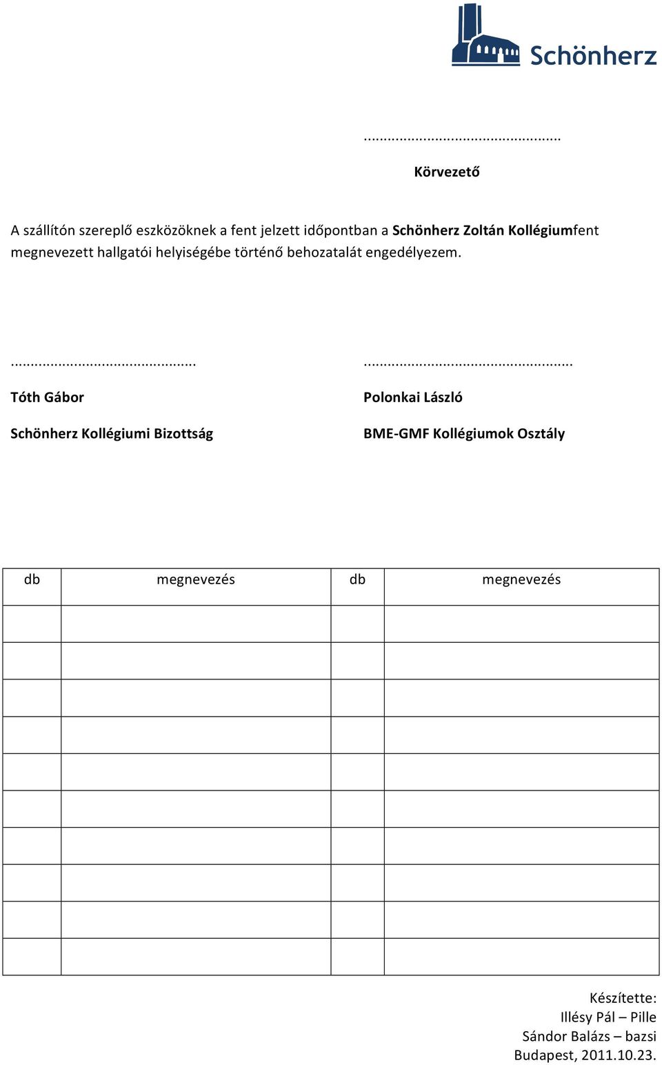 Schönherz leltározási folyamata - PDF Free Download