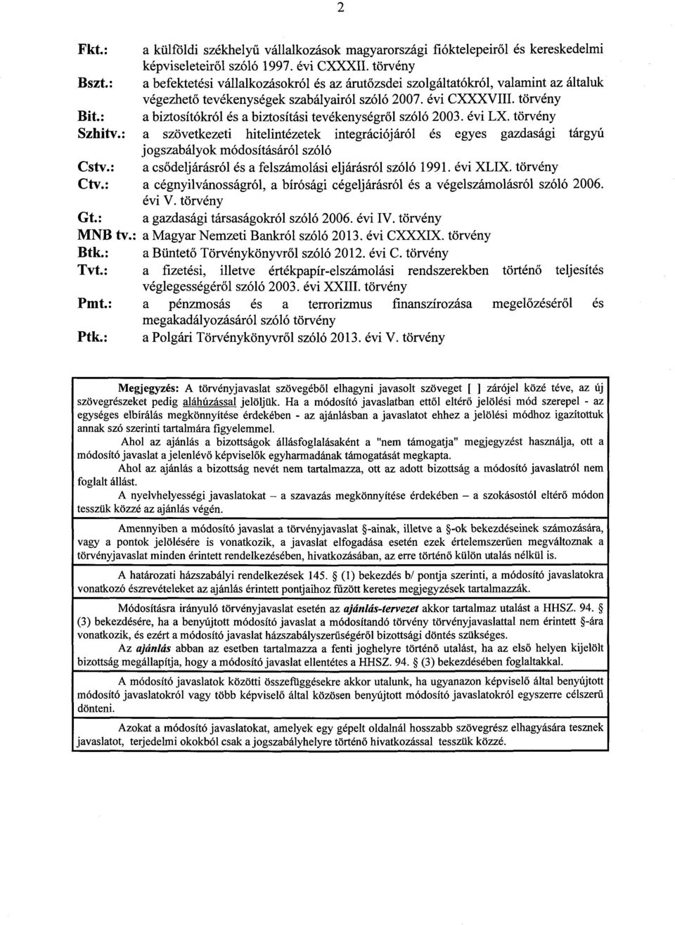 : a biztosítókról és a biztosítási tevékenységről szóló 2003. évi LX. törvény Szhitv. : a szövetkezeti hitelintézetek integrációjáról és egyes gazdasági tárgy ú jogszabályok módosításáról szól ó Cstv.