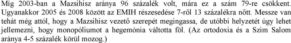 Messze van tehát még attól, hogy a Mazsihisz vezető szerepét megingassa, de utóbbi helyzetét