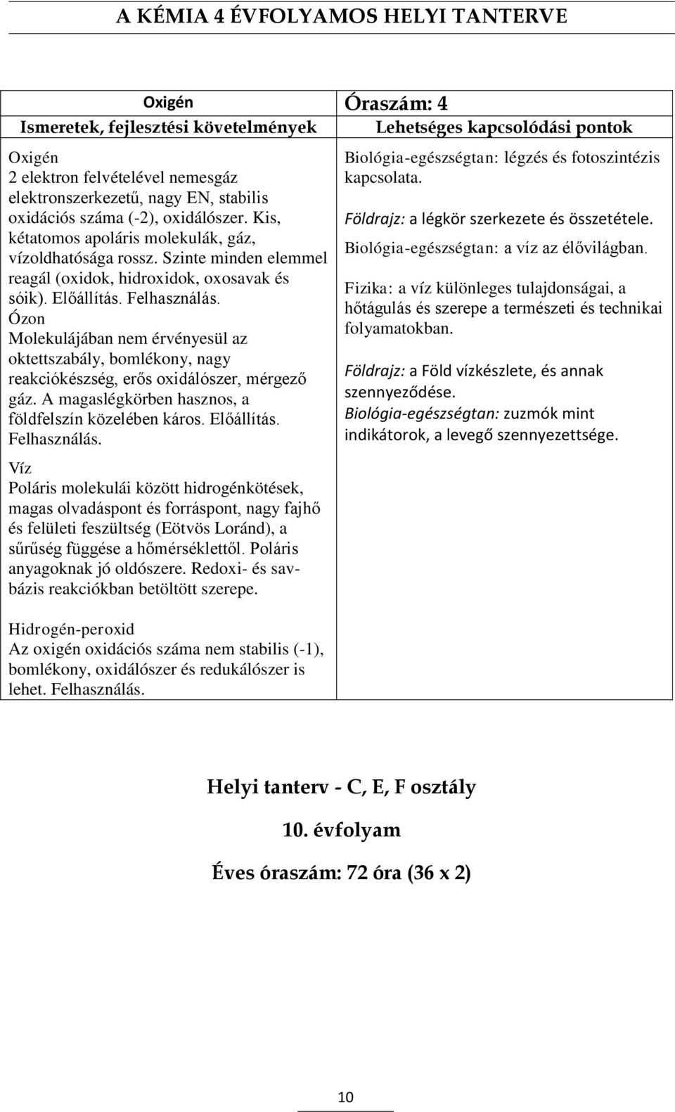 Ózon Molekulájában nem érvényesül az oktettszabály, bomlékony, nagy reakciókészség, erős oxidálószer, mérgező gáz. A magaslégkörben hasznos, a földfelszín közelében káros. Előállítás. Felhasználás.