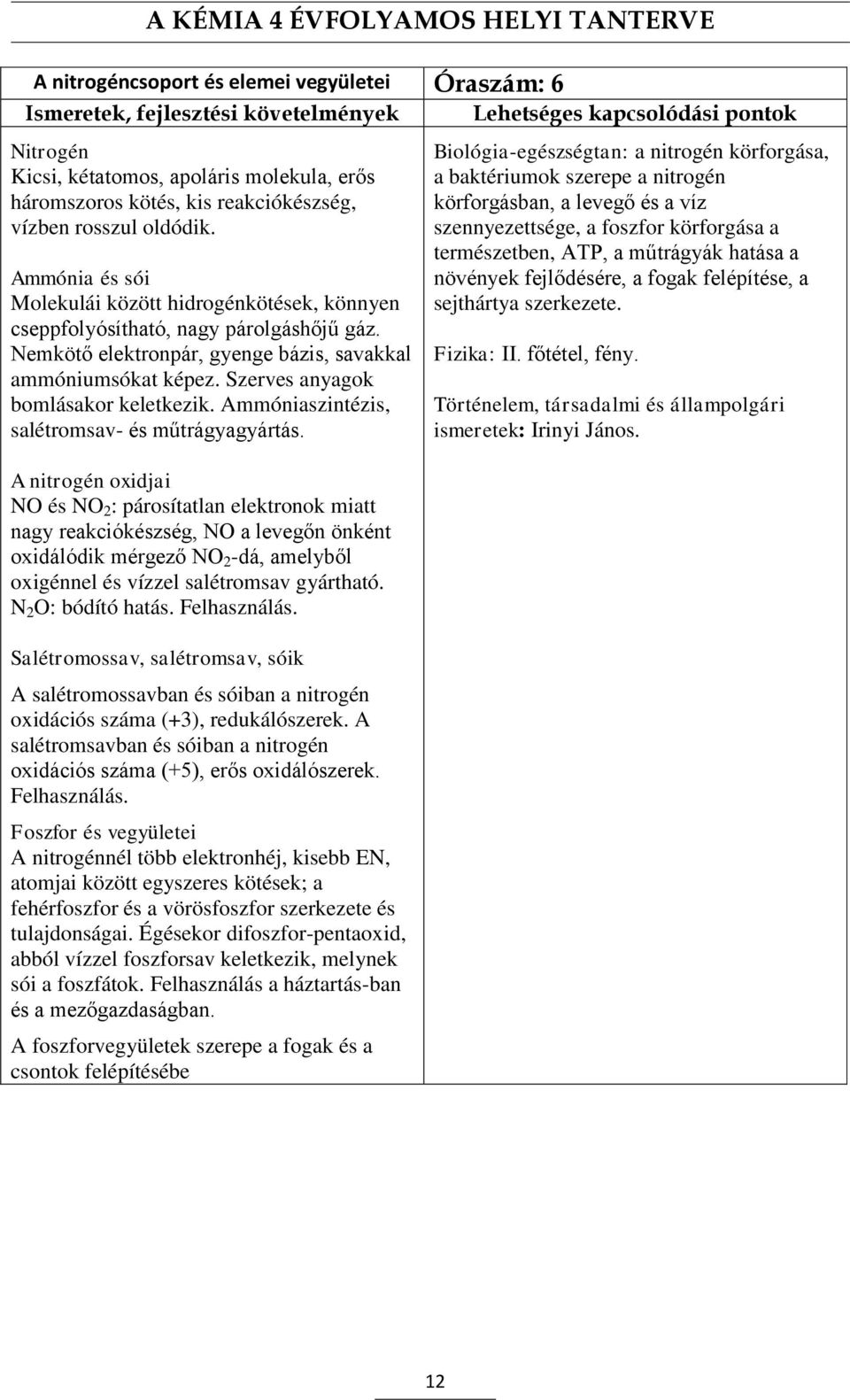 Szerves anyagok bomlásakor keletkezik. Ammóniaszintézis, salétromsav- és műtrágyagyártás.