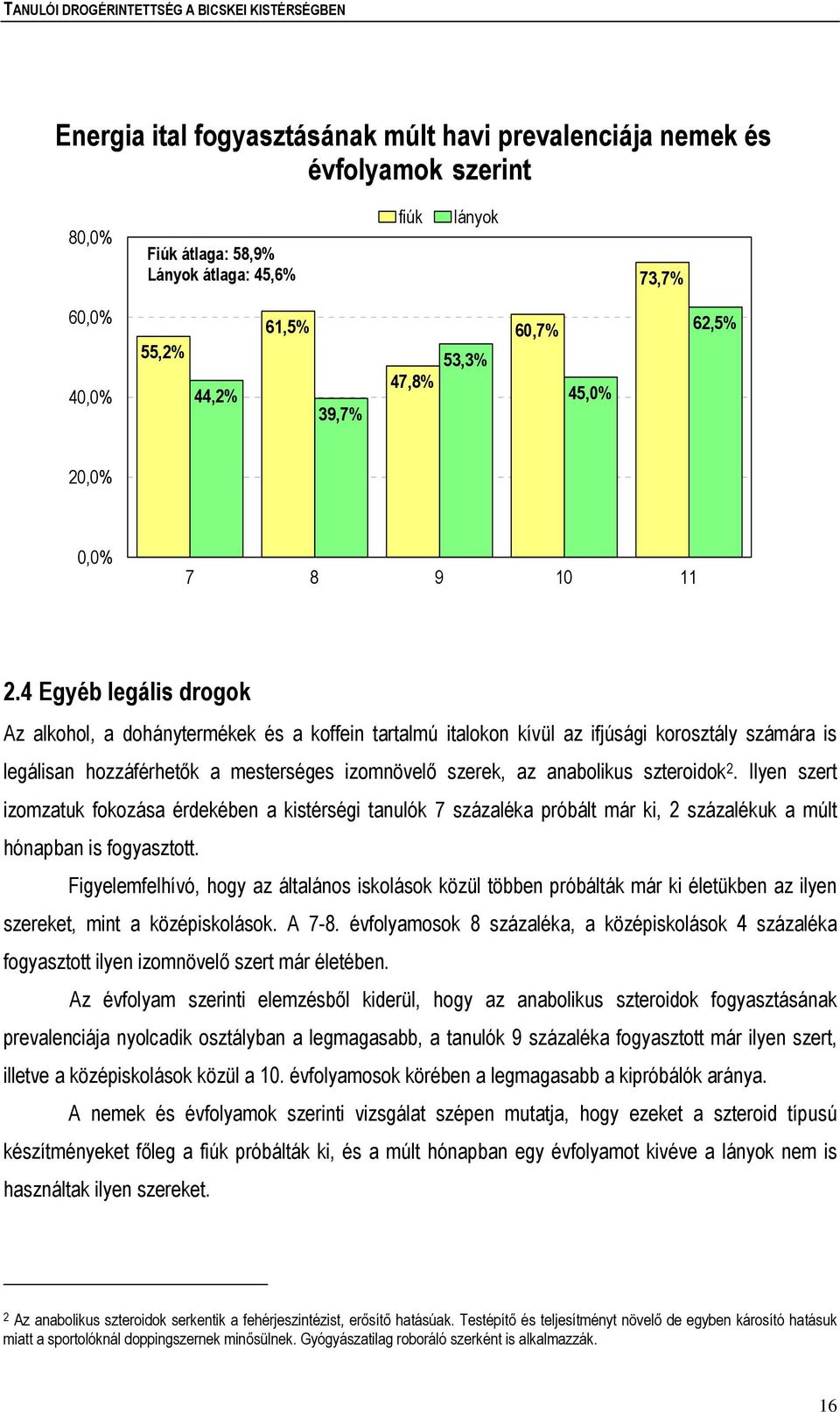 4 Egyéb legális drogok Az alkohol, a dohánytermékek és a koffein tartalmú italokon kívül az ifjúsági korosztály számára is legálisan hozzáférhetők a mesterséges izomnövelő szerek, az anabolikus