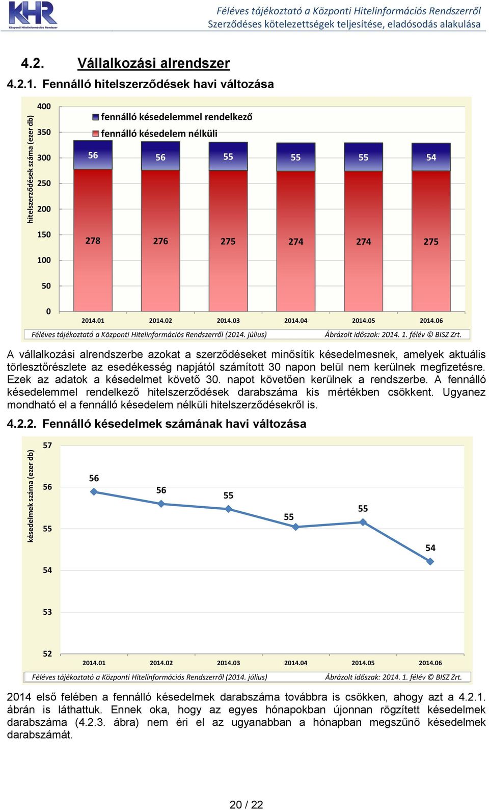 július) A vállalkozási alrendszerbe azokat a szerződéseket minősítik késedelmesnek, amelyek aktuális törlesztőrészlete az esedékesség napjától számított 3 napon belül nem kerülnek megfizetésre.