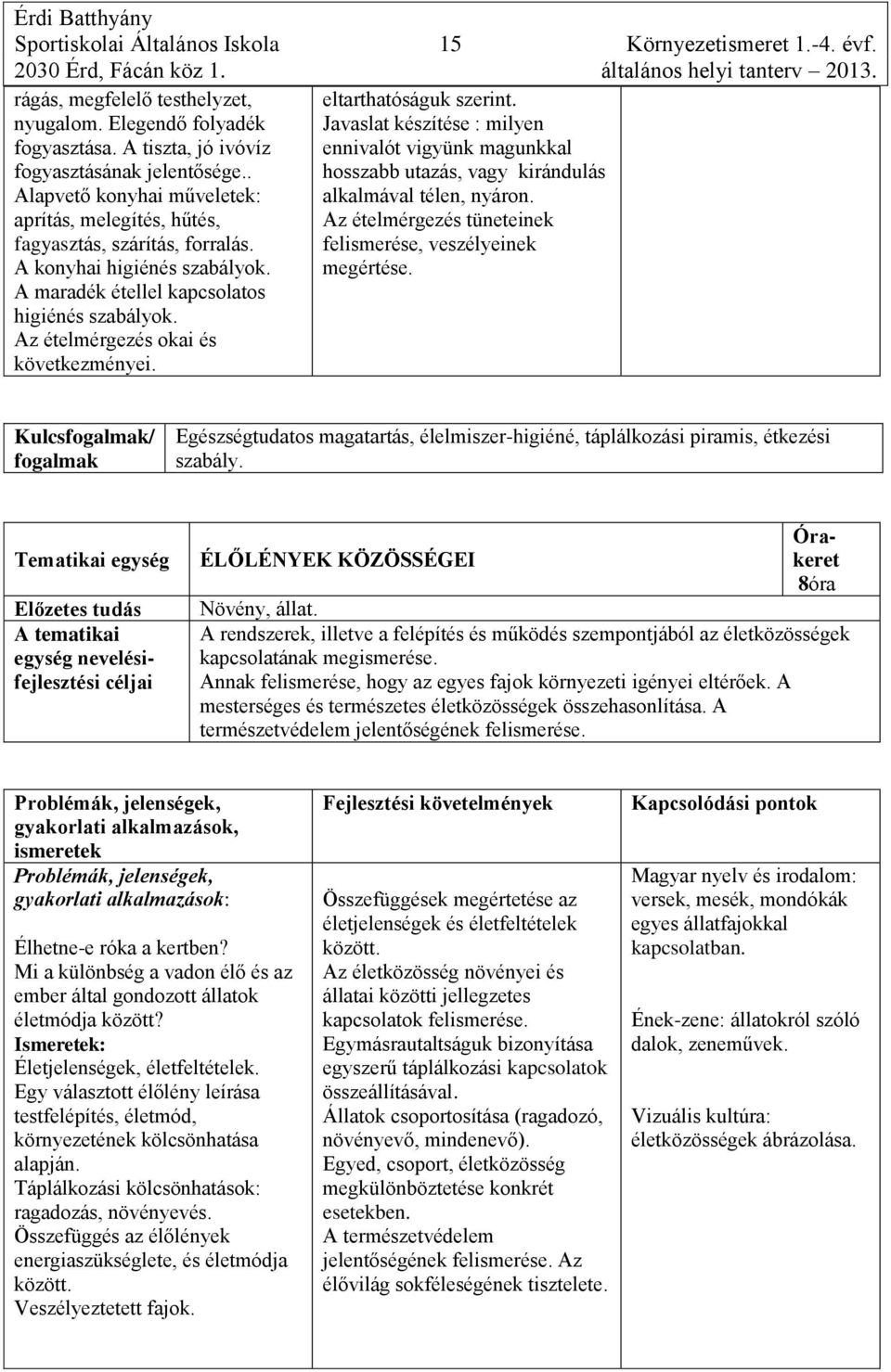 Az ételmérgezés okai és következményei. eltarthatóságuk szerint. Javaslat készítése : milyen ennivalót vigyünk magunkkal hosszabb utazás, vagy kirándulás alkalmával télen, nyáron.