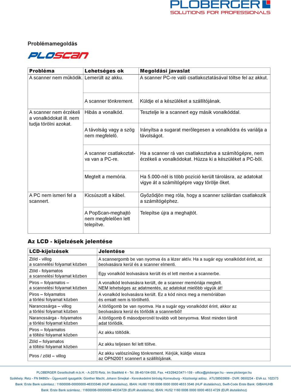 Tesztelje le a scannert egy másik vonalkóddal. Irányítsa a sugarat merőlegesen a vonalkódra és variálja a távolságot. A scanner csatlakoztatva van a PC-re.