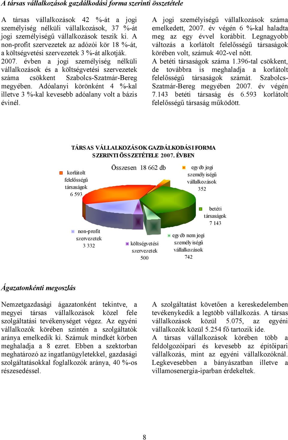 évben a jogi személyiség nélküli vállalkozások és a költségvetési szervezetek száma csökkent Szabolcs-Szatmár-Bereg megyében.
