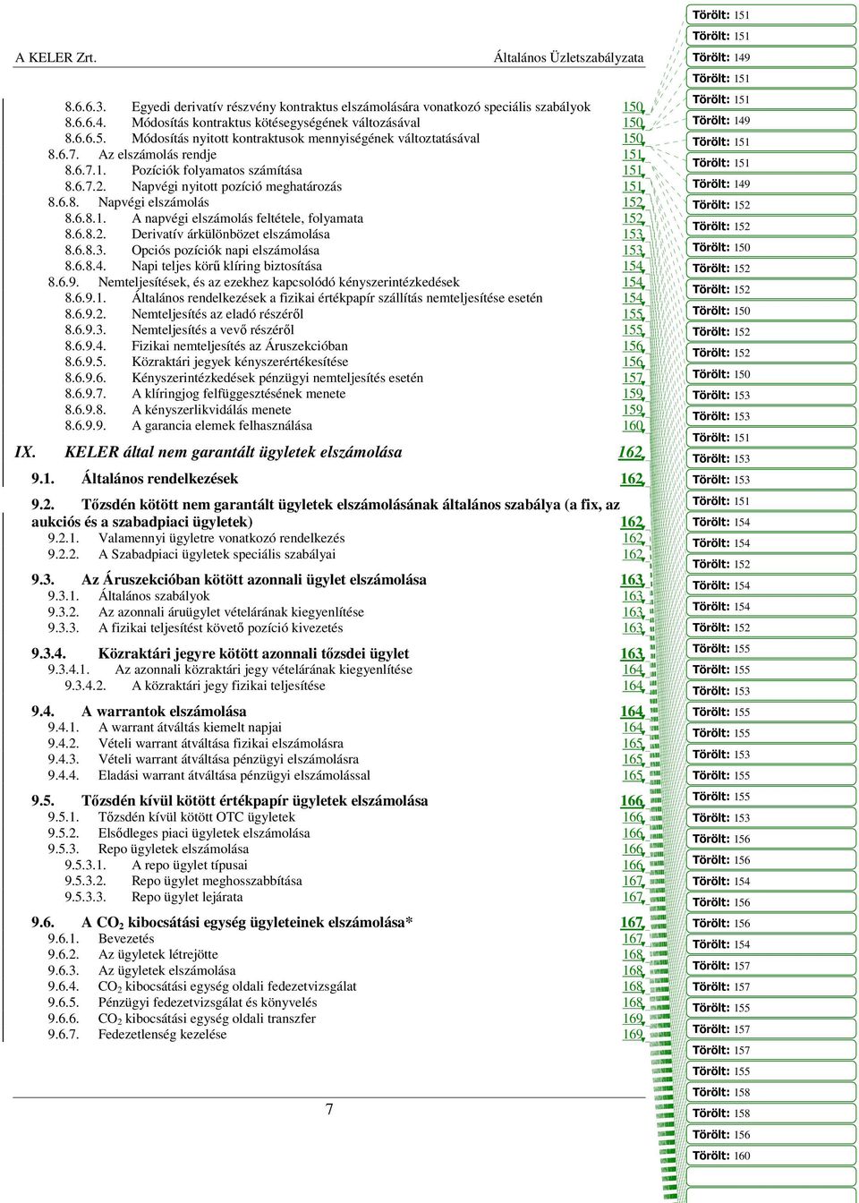 6.8.2. Derivatív árkülönbözet elszámolása 153 8.6.8.3. Opciós pozíciók napi elszámolása 153 8.6.8.4. Napi teljes körű klíring biztosítása 154 8.6.9.