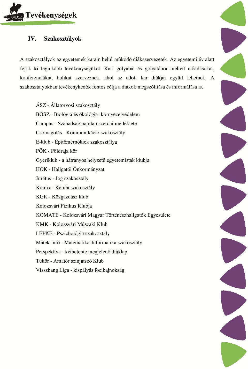 A Kolozsvári Magyar Diákszövetség Tevékenységi beszámolója PDF Free Download