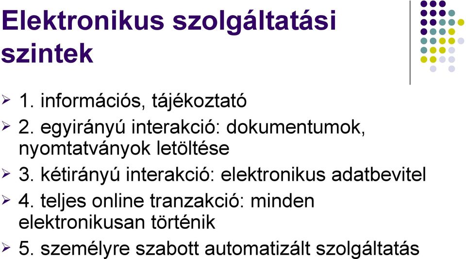 kétirányú interakció: elektronikus adatbevitel 4.