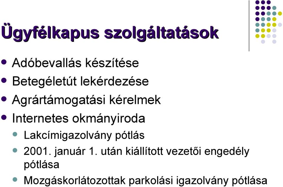 Lakcímigazolvány pótlás 2001. január 1.