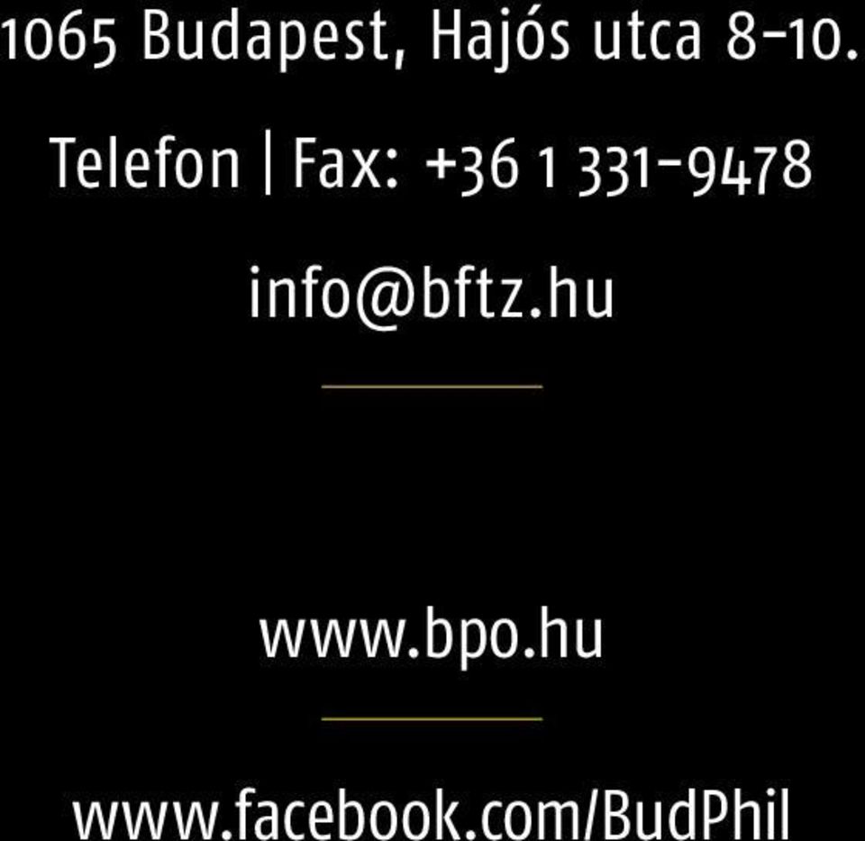 331-9478 info@bftz.hu www.