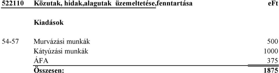 54-57 Murvázási munkák 500