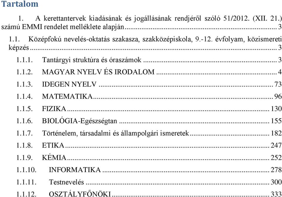 .. 96 1.1.5. FIZIKA... 130 1.1.6. BIOLÓGIA-Egészségtan... 155 1.1.7. Történelem, társadalmi és állampolgári ismeretek... 182 1.1.8. ETIKA... 247 1.1.9. KÉMIA.