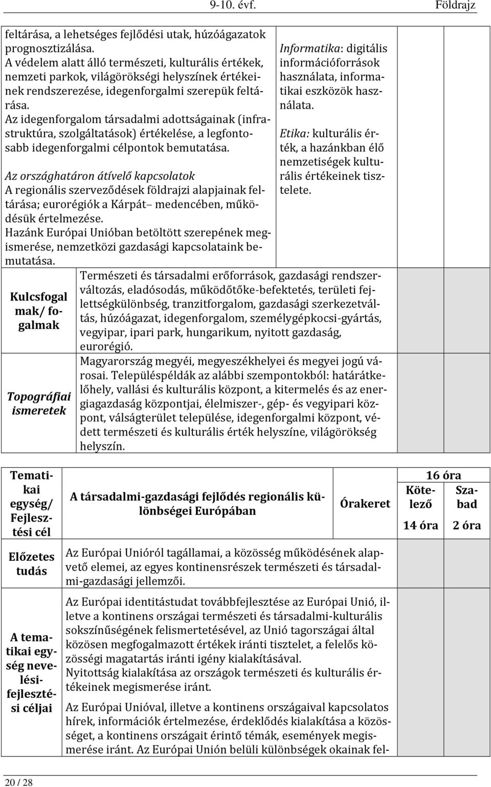 Az idegenforgalom társadalmi adottságainak (infrastruktúra, szolgáltatások) értékelése, a legfontosabb idegenforgalmi célpontok bemutatása.