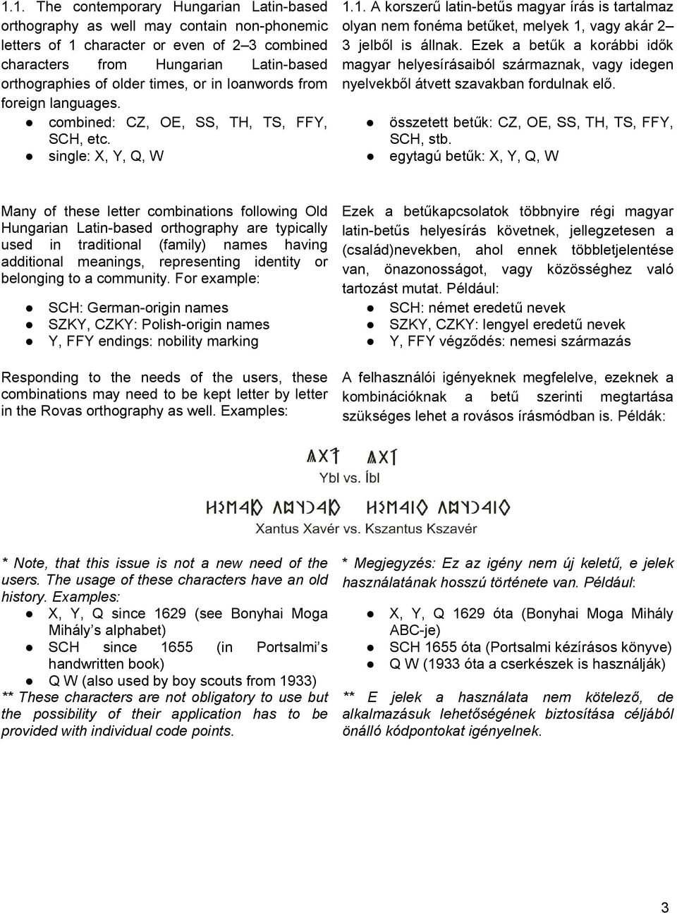 1. A korszerű latin-betűs magyar írás is tartalmaz olyan nem fonéma betűket, melyek 1, vagy akár 2 3 jelből is állnak.