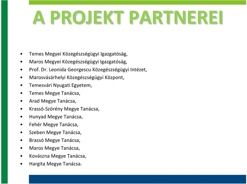 Temes Megye Tanácsa, Arad Megye Tanácsa, Krassó-Szörény Megye Tanácsa, Hunyad Megye Tanácsa, Fehér Megye