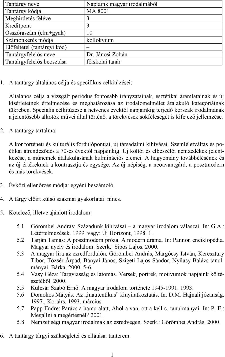 NYÍREGYHÁZI FŐISKOLA BÖLCSÉSZETTUDOMÁNYI ÉS MŰVÉSZETI FŐISKOLAI KAR  IRODALOM TANSZÉK - PDF Free Download