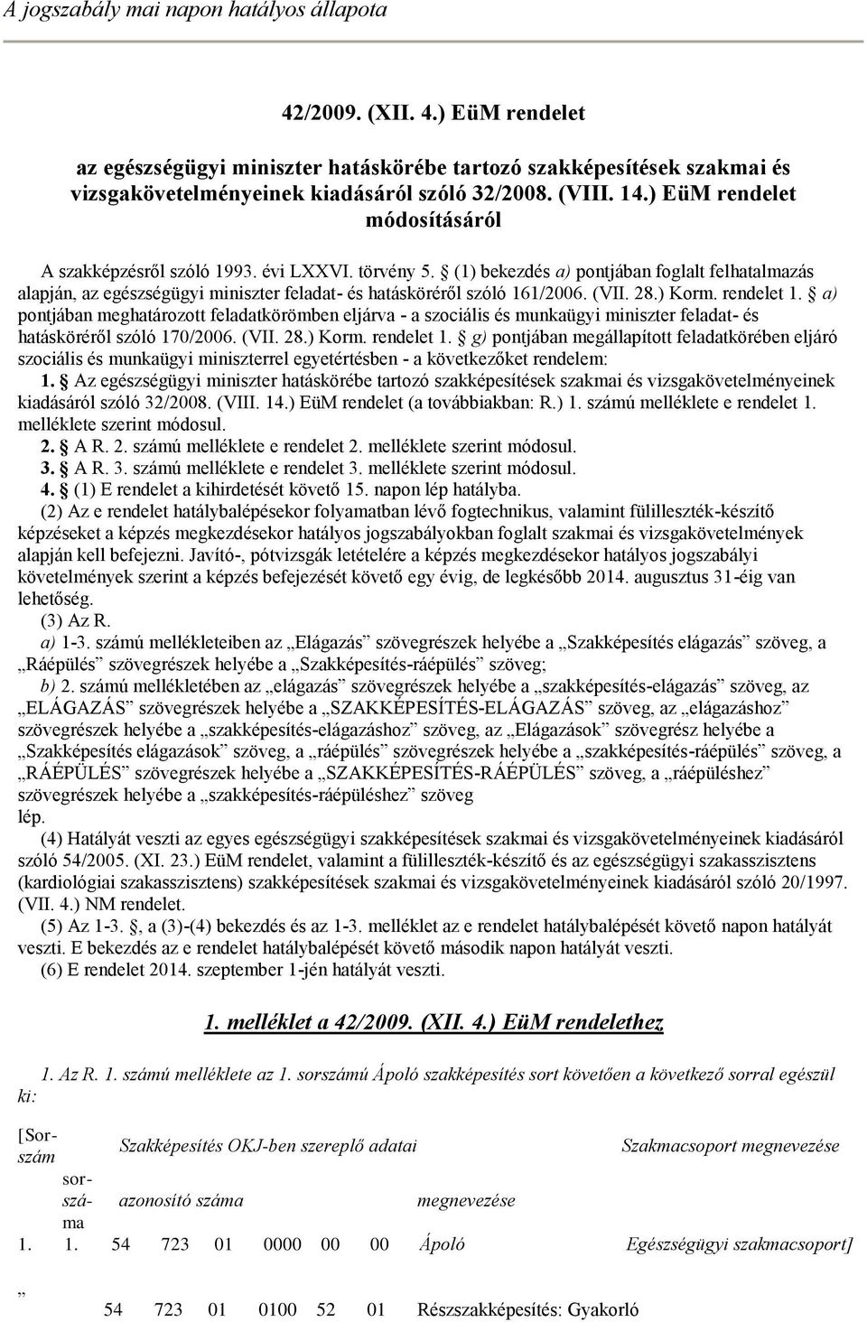 (1) bekezdés a) pontjában foglalt felhatalmazás alapján, az egészségügyi miniszter feladat- és hatásköréről szóló 161/2006. (VII. 28.) Korm. rendelet 1.