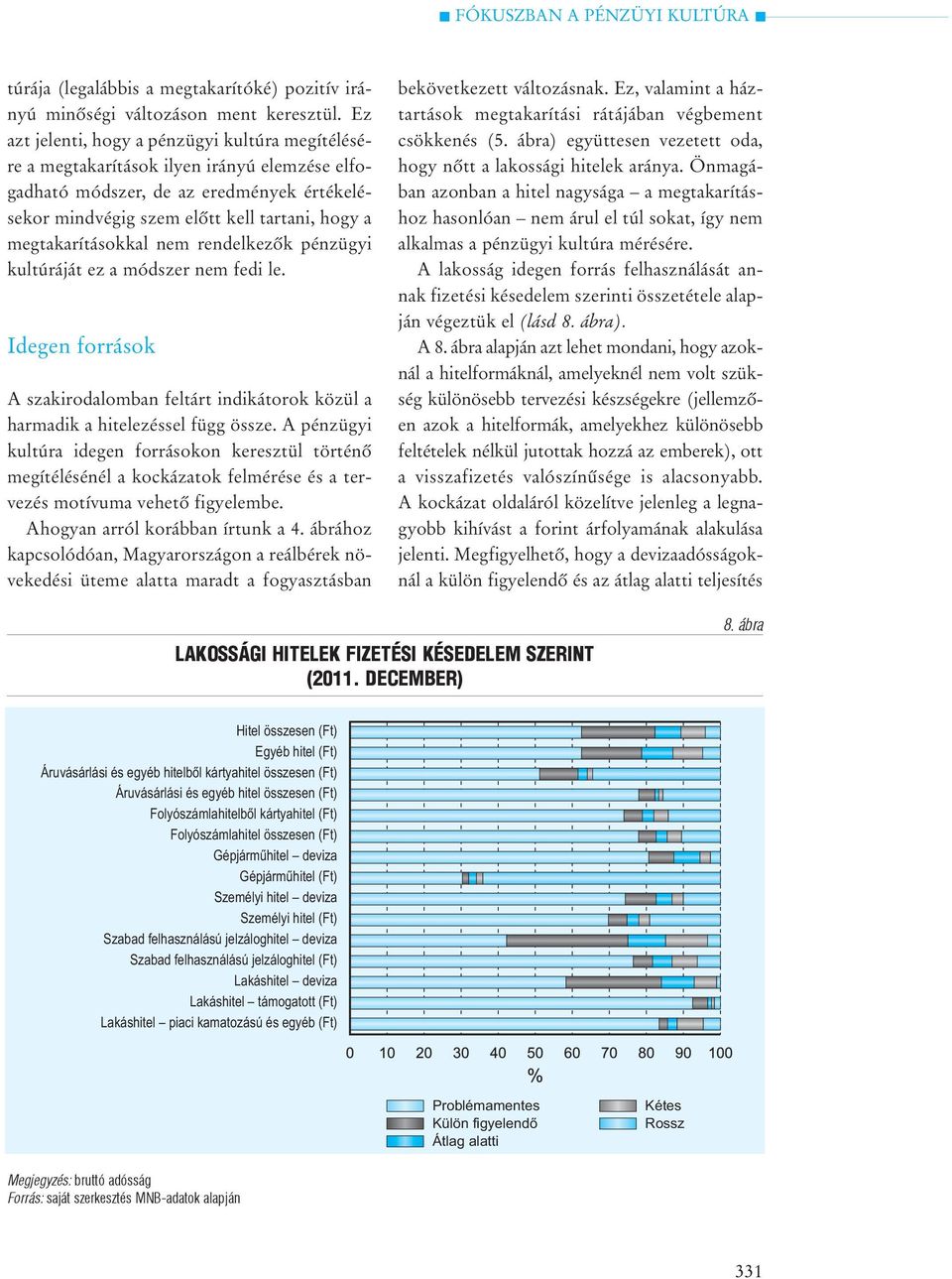 megtakarításokkal nem rendelkezõk pénzügyi kultúráját ez a módszer nem fedi le. Idegen források A szakirodalomban feltárt indikátorok közül a harmadik a hitelezéssel függ össze.