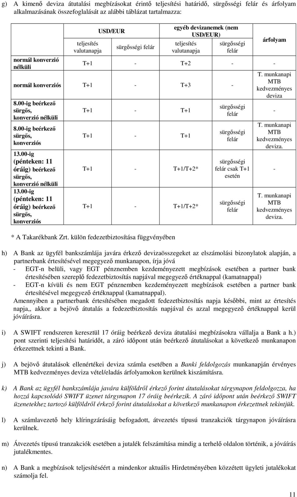 00-ig beérkező sürgős, konverziós 13.00-ig (pénteken: 11 óráig) beérkező sürgős, konverzió nélküli 13.