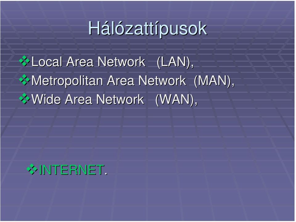 LocalLocal Area Network. (LAN), Metropolitan. Area Network (MAN), Wide Wide  Area Network (WAN), INTERNET. - PDF Free Download