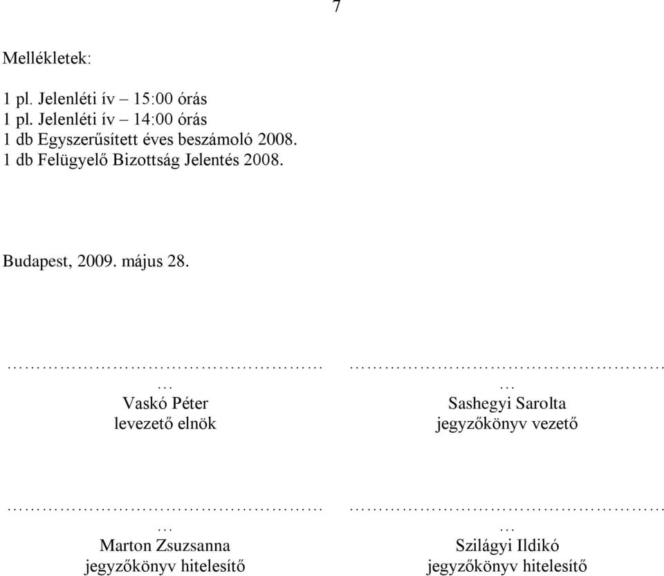 1 db Felügyelő Bizottság Jelentés 2008. Budapest, 2009. május 28.