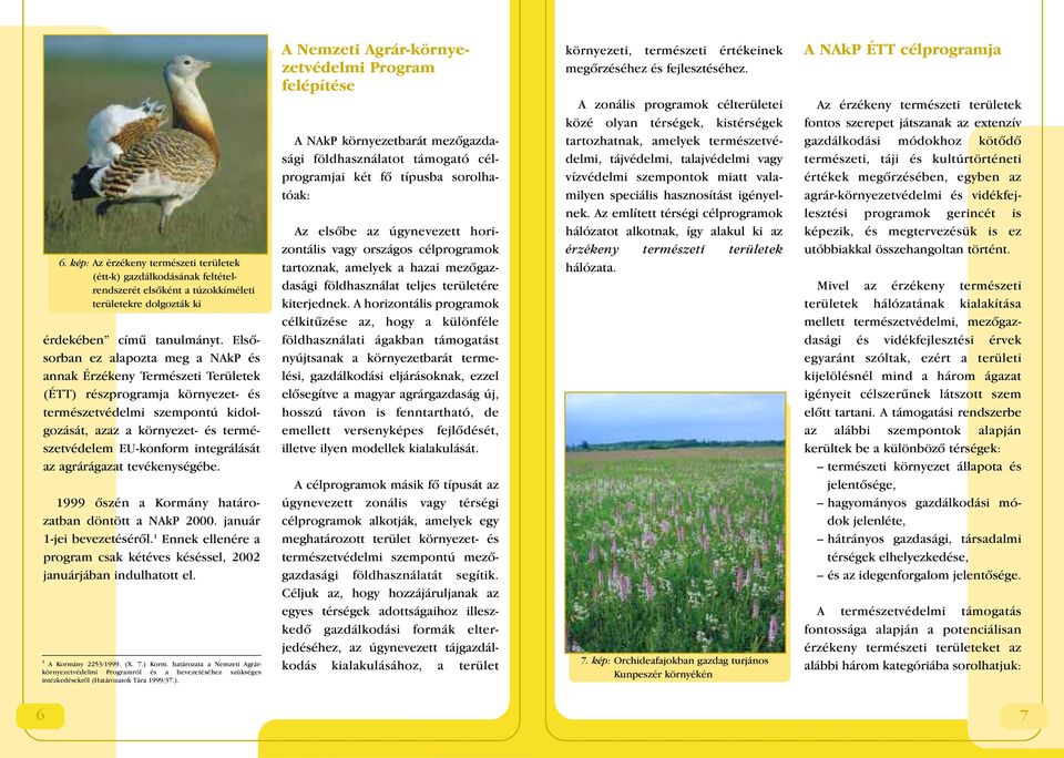 integrálását az agrárágazat tevékenységébe. 1999 ôszén a Kormány határozatban döntött a NAkP 2000. január 1-jei bevezetésérôl.