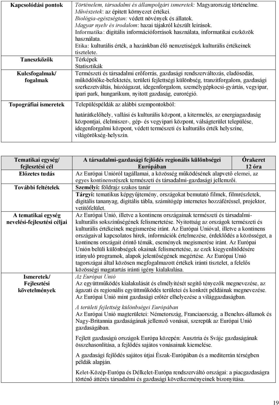 Etika: kulturális érték, a hazánkban élő nemzetiségek kulturális értékeinek tisztelete.