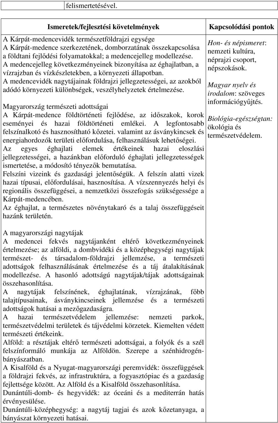 modellezése. A medencejelleg következményeinek bizonyítása az éghajlatban, a vízrajzban és vízkészletekben, a környezeti állapotban.