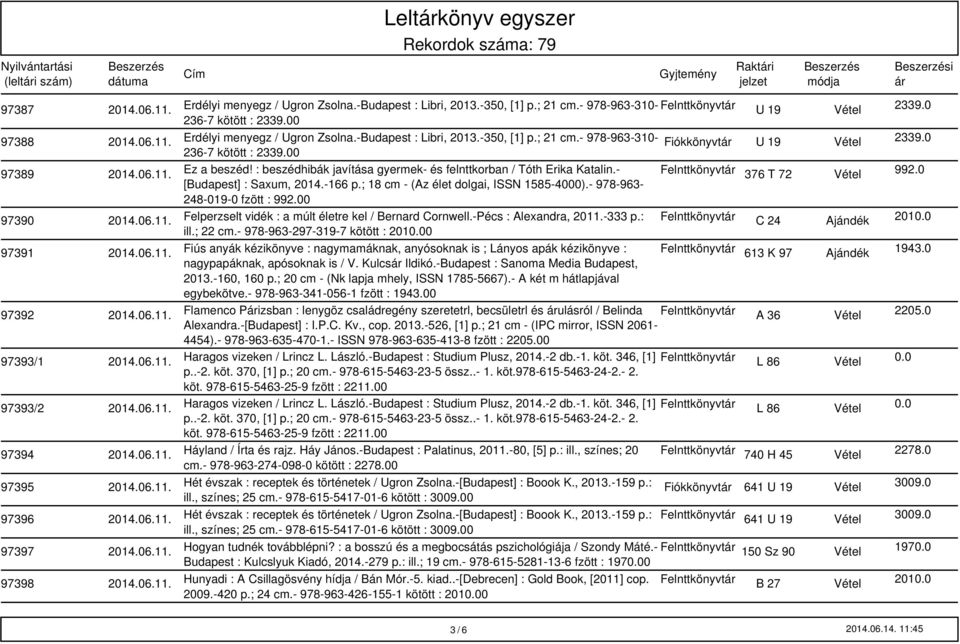 : beszédhibák javítása gyermek- és felnttkorban / Tóth Erika Katalin.- Felnttkönyvt 376 T 72 Vétel 992.0 [Budapest] : Saxum, 2014.-166 p.; 18 cm - (Az élet dolgai, ISSN 1585-4000).