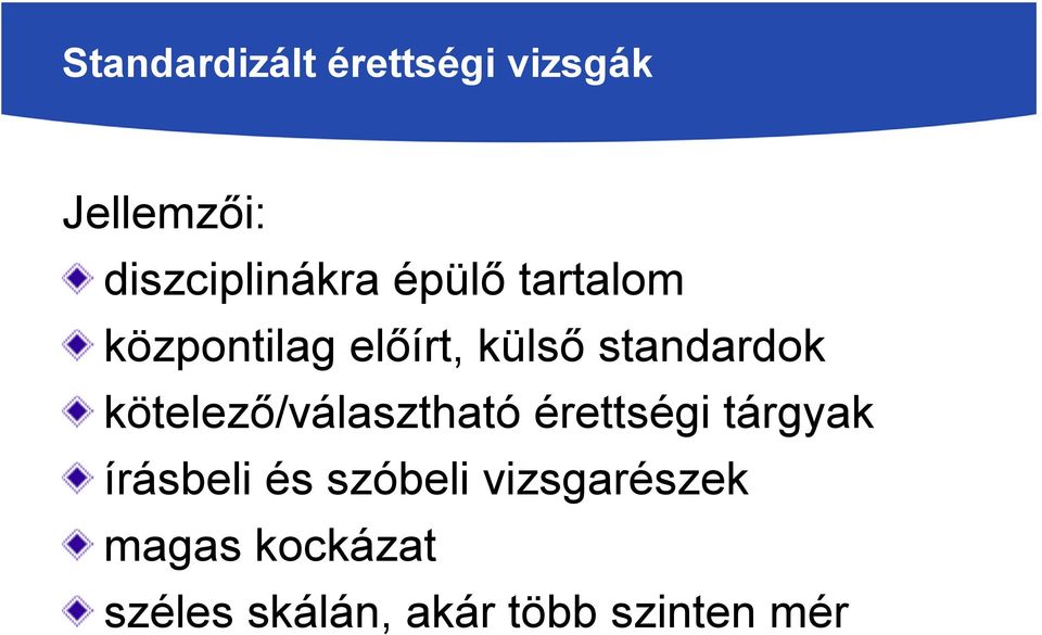 kötelező/választható érettségi tárgyak írásbeli és szóbeli