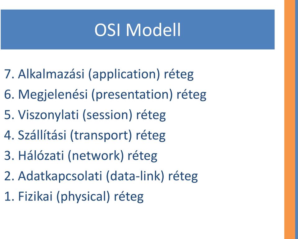 Viszonylati (session) réteg 4.