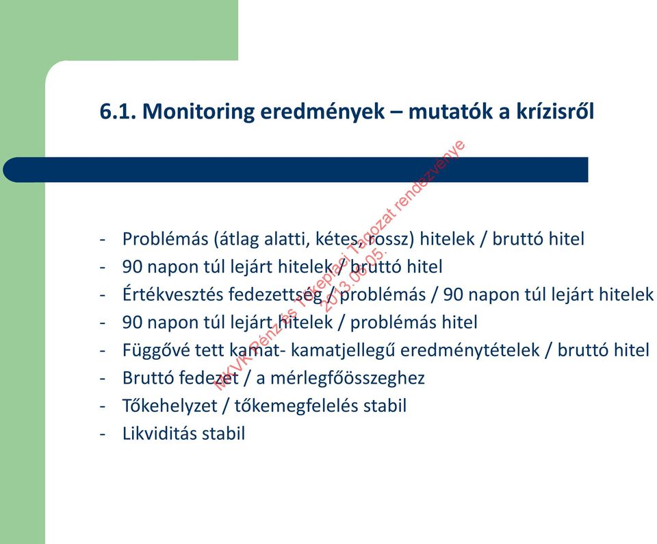 lejárt hitelek - 90 napon túl lejárt hitelek / problémás hitel - Függővé tett kamat- kamatjellegű