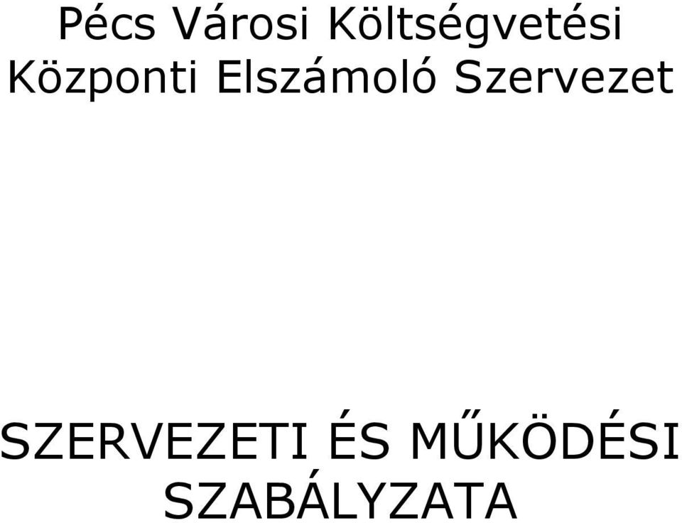 Elszámoló Szervezet