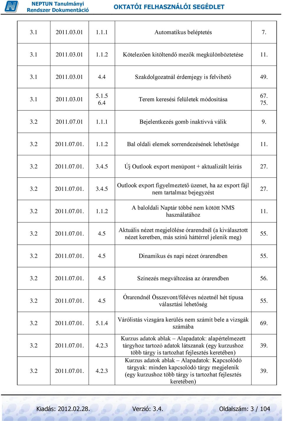 3.2 2011.07.01. 3.4.5 3.2 2011.07.01. 1.1.2 3.2 2011.07.01. 4.