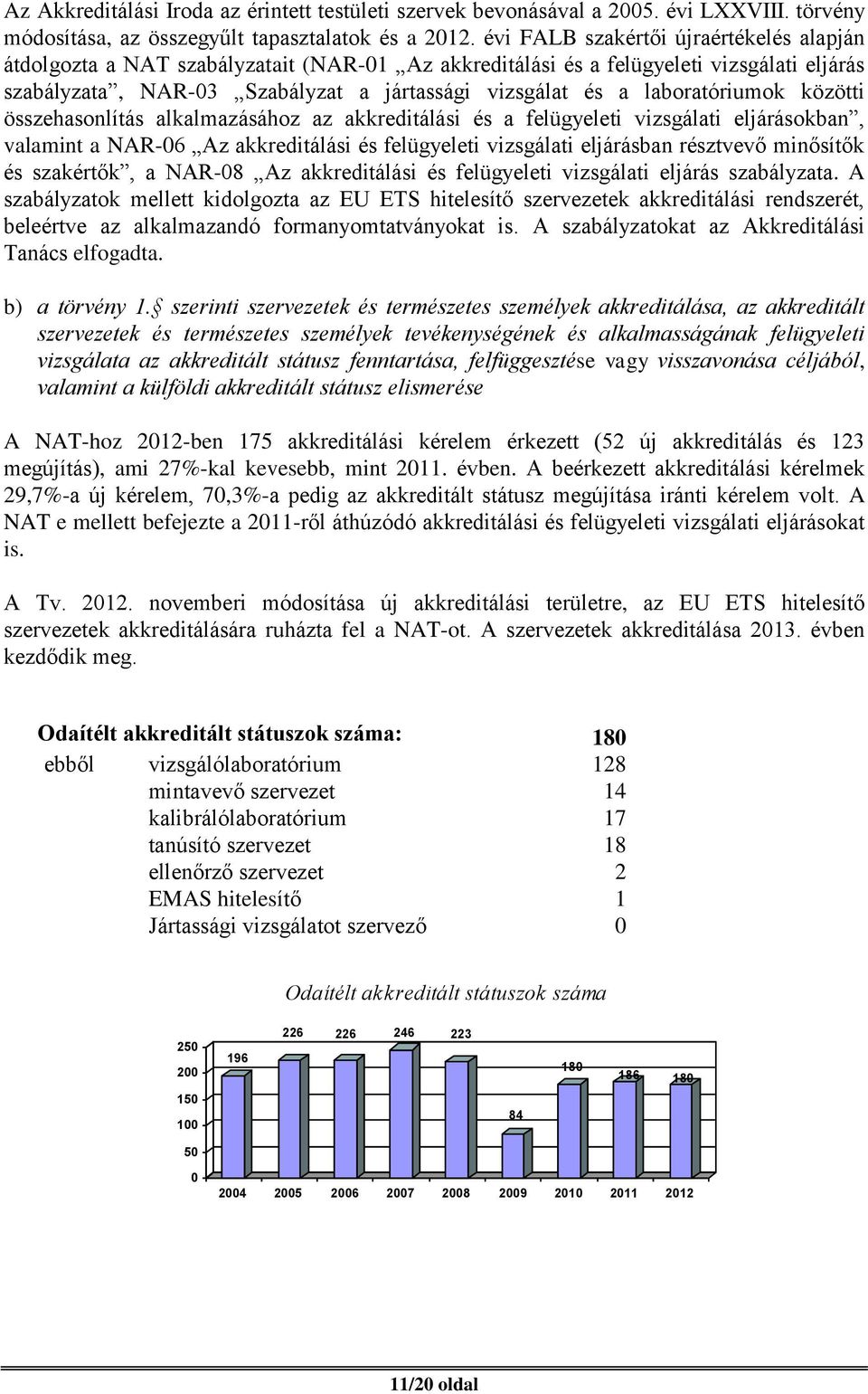 laboratóriumok közötti összehasonlítás alkalmazásához az akkreditálási és a felügyeleti vizsgálati eljárásokban, valamint a NAR-06 Az akkreditálási és felügyeleti vizsgálati eljárásban résztvevő