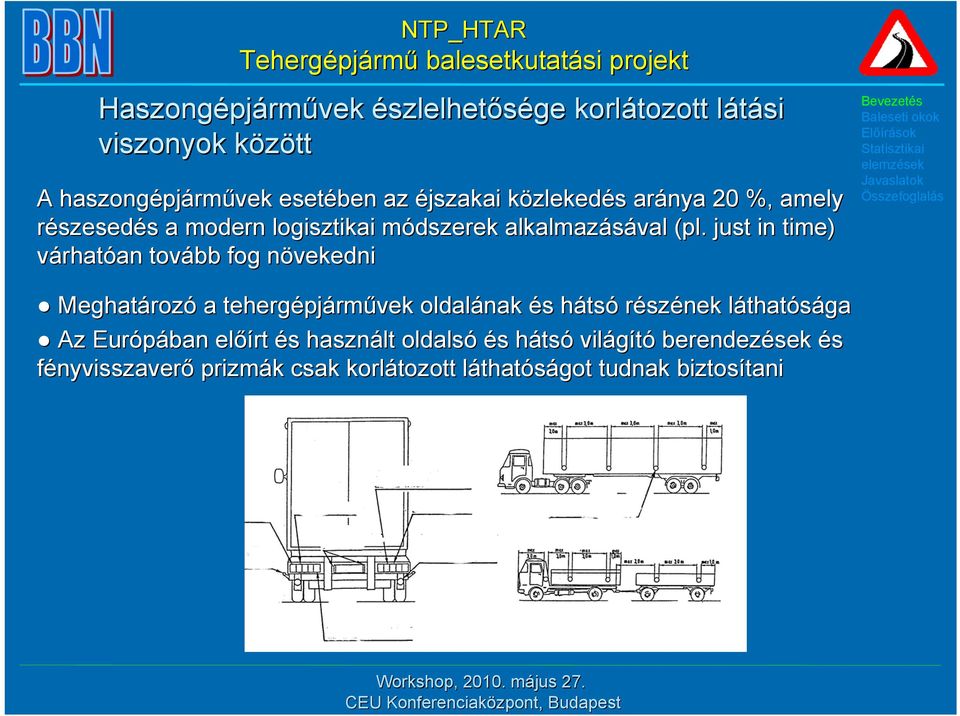 just in time) várhatóan an tovább fog növekednin Meghatároz rozó a tehergépj pjárművek oldalának és s hátsh tsó részének láthatl