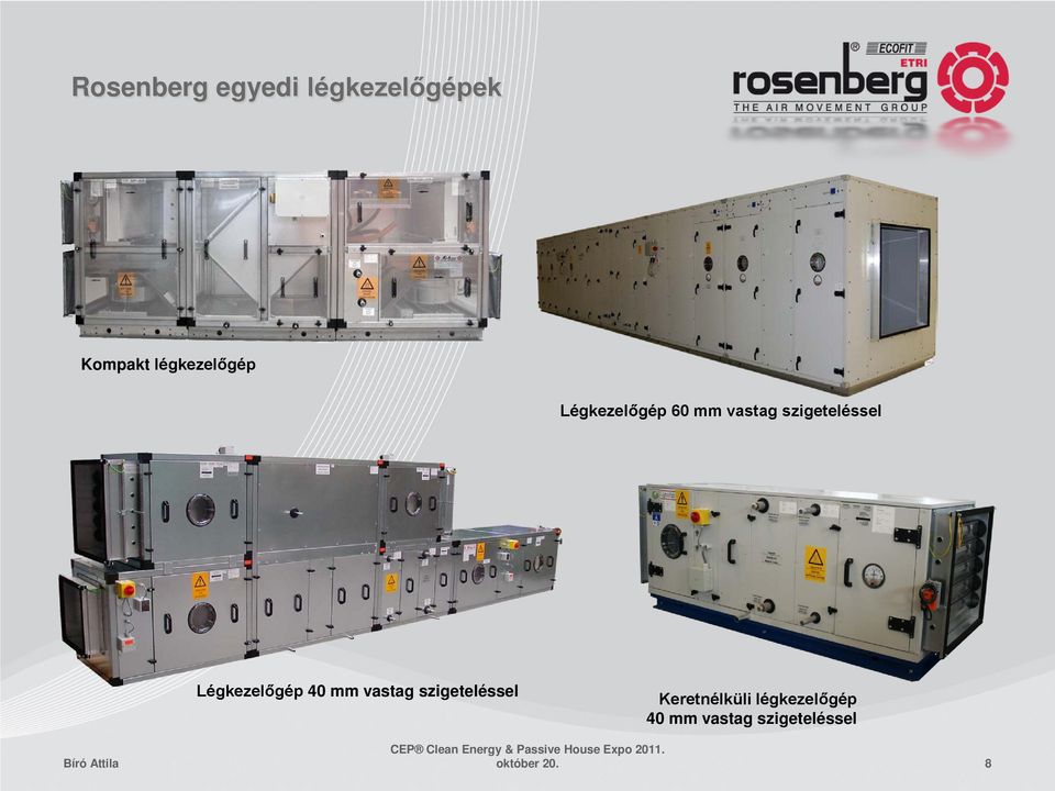 Rosenberg Hungária Kft. Energiahatékony szellőzőrendszerek a Rosenbergtől.  Biró Attila - PDF Free Download