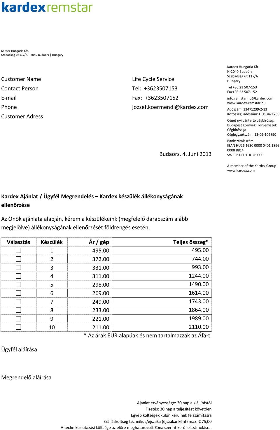 hu Adószám: 13471239-2-13 Közösségi adószám: HU13471239 Céget nyilvántartó cégbíróság: Budapest Környéki Törvényszék Cégbírósága Cégjegyzékszám: 13-09-102890 Bankszámlaszám: IBAN HU26 1630 0000 0401