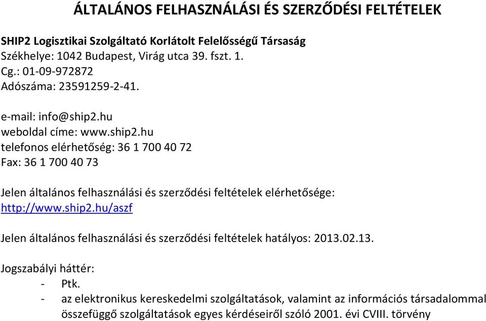 hu weboldal címe: www.ship2.