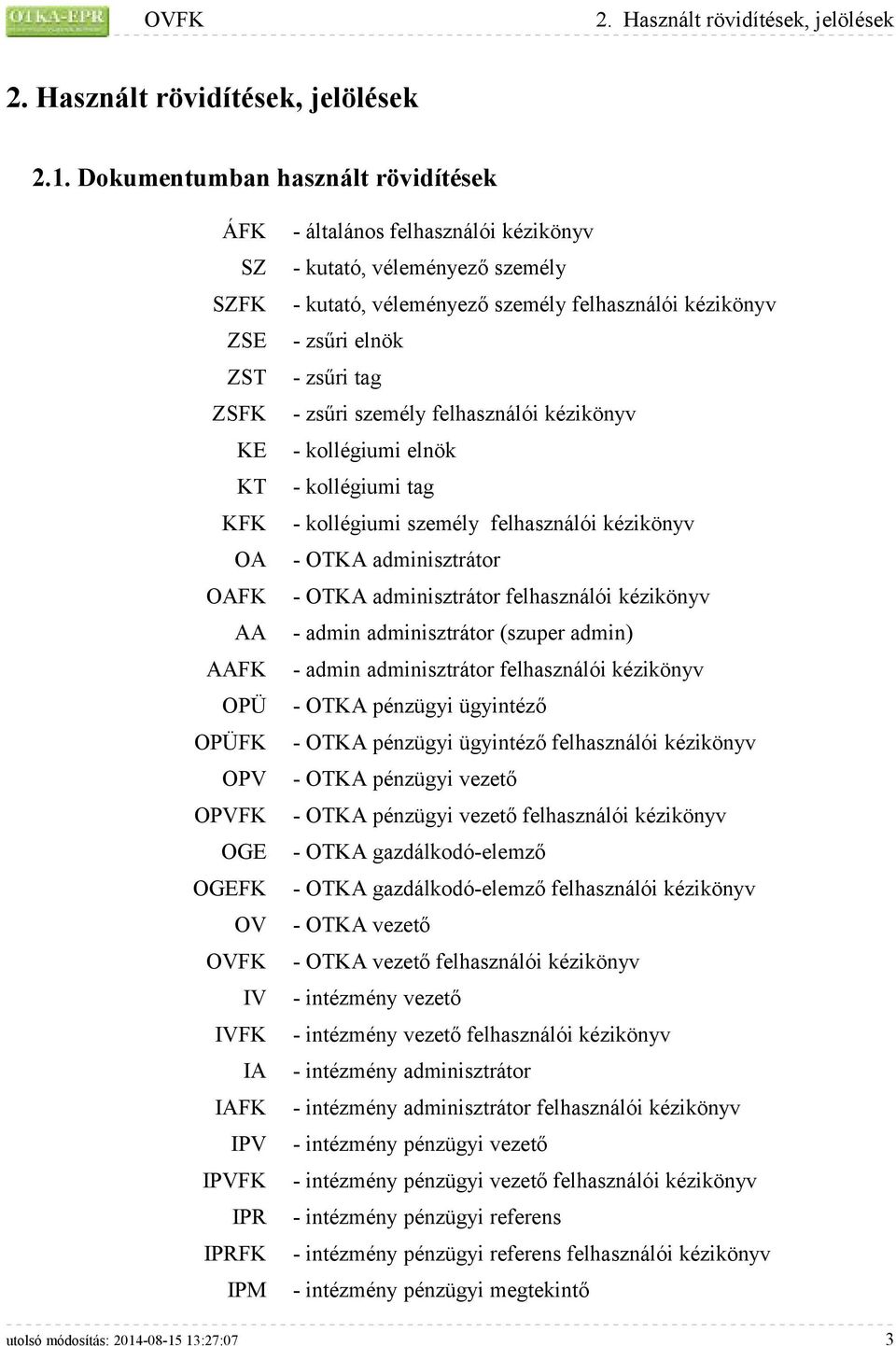 személy felhasználói kézikönyv - kollégiumi elnök - kollégiumi tag - kollégiumi személy felhasználói kézikönyv - OTKA adminisztrátor - OTKA adminisztrátor felhasználói kézikönyv - admin