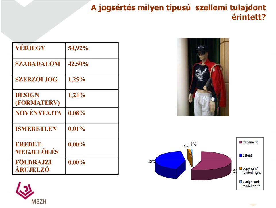 DESIGN (FORMATERV) 1,24% NÖVÉNYFAJTA 0,08% ISMERETLEN