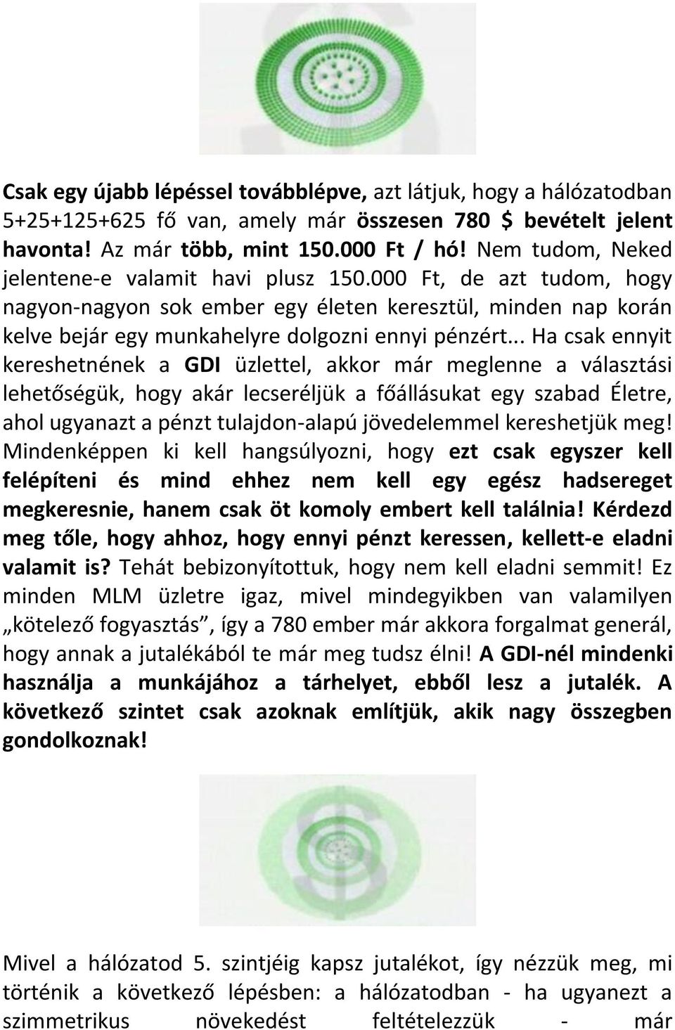 .. Ha csak ennyit kereshetnének a GDI üzlettel, akkor már meglenne a választási lehetőségük, hogy akár lecseréljük a főállásukat egy szabad Életre, ahol ugyanazt a pénzt tulajdon-alapú jövedelemmel