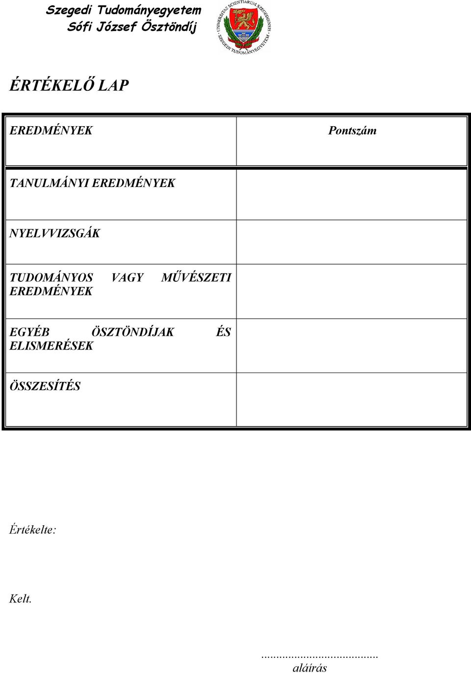 MŰVÉSZETI EREDMÉNYEK EGYÉB ÖSZTÖNDÍJAK ÉS