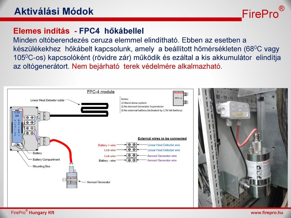 FirePro A világvezető beépített aeroszolos tűzoltórendszer - PDF Ingyenes  letöltés