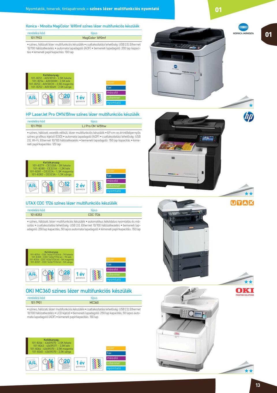 2 év garancia. A/4 Nyomtatási formátum. Fekete-fehér nyomtatás. Színes  nyomtatás. Fekete-fehér nyomat/perc kapacitás. Karakter/perc kapacitás -  PDF Free Download