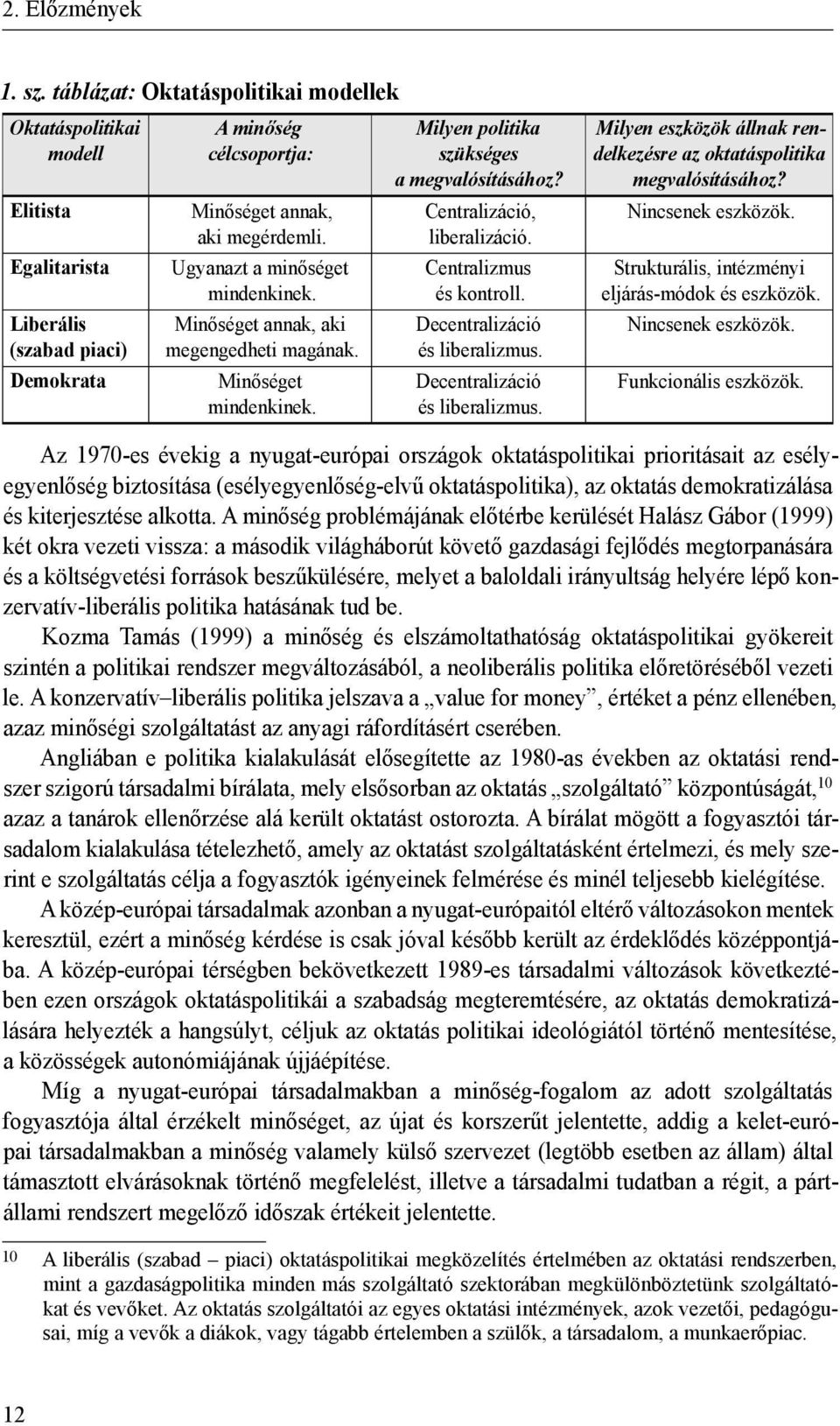Centralizmus és kontroll. Decentralizáció és liberalizmus. Decentralizáció és liberalizmus. Milyen eszközök állnak rendelkezésre az oktatáspolitika megvalósításához? Nincsenek eszközök.