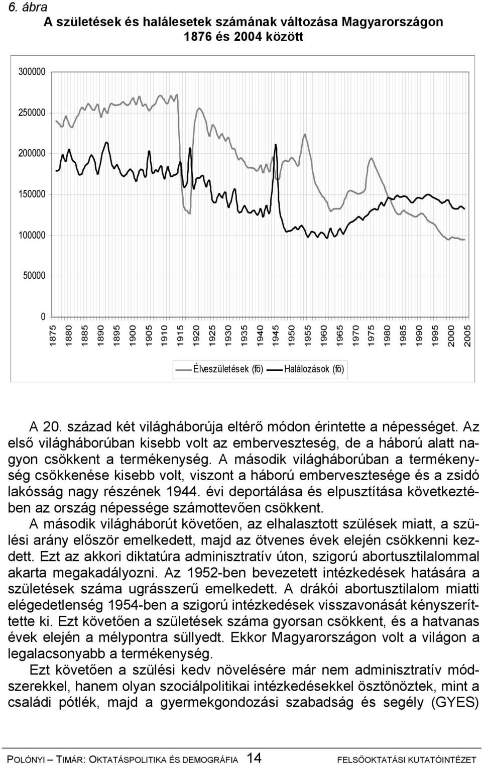 Az első világháborúban kisebb volt az emberveszteség, de a háború alatt nagyon csökkent a termékenység.