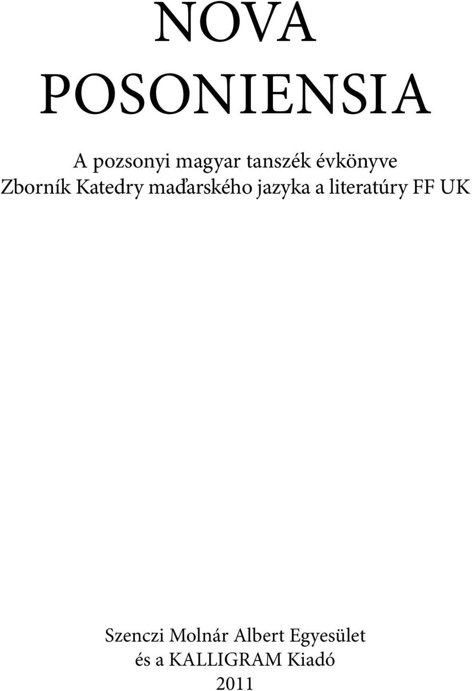 maďarského jazyka a literatúry FF UK